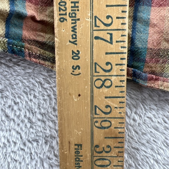 Kuhl Shirt Mens XL Karib Brown Plaid Button Up Shirt Linen/Cotton Blend - Picture 8 of 12